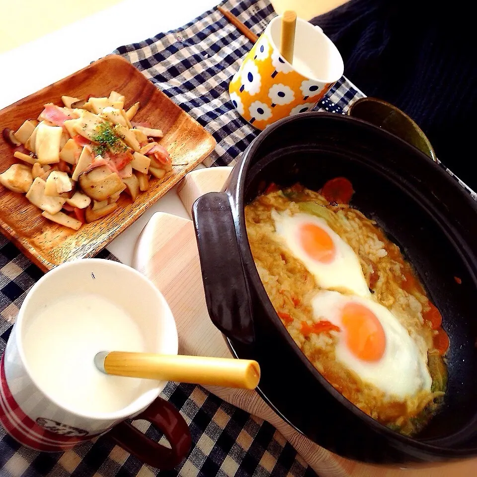 Snapdishの料理写真:お泊まり朝食|おいもさん