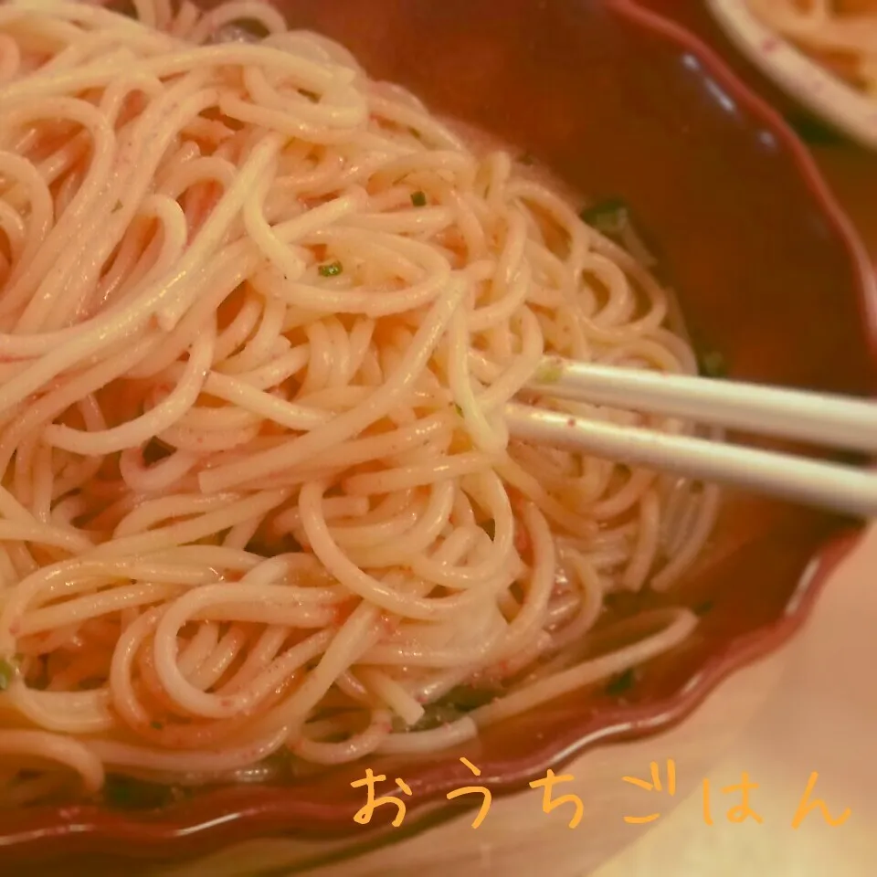 きのこの明太子スパゲッティ|I am hungry familyさん