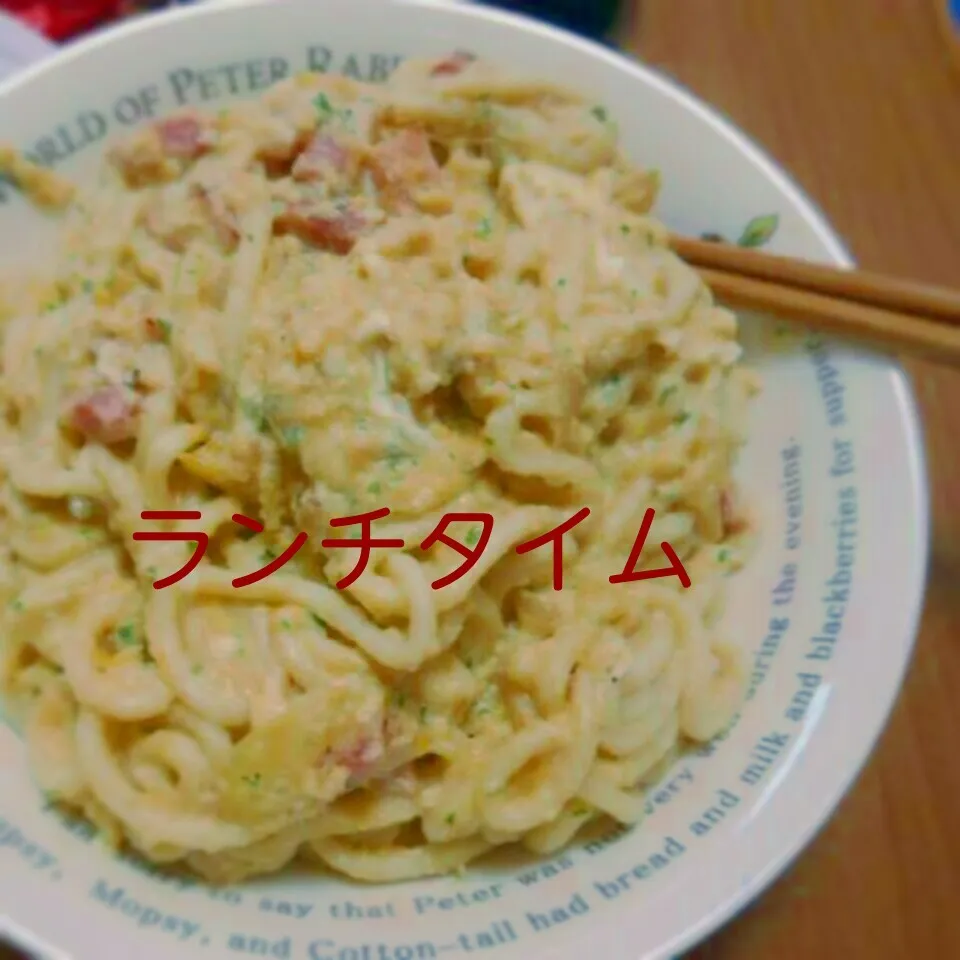 Snapdishの料理写真:絶品！カルボナーラ風うどん|I am hungry familyさん