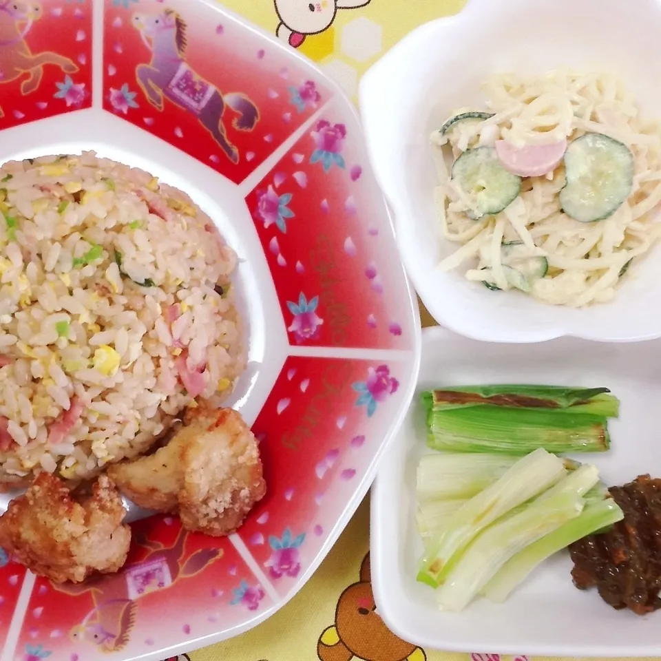 焼飯と焼きネギ ネギ味噌付き|く〜ちさん