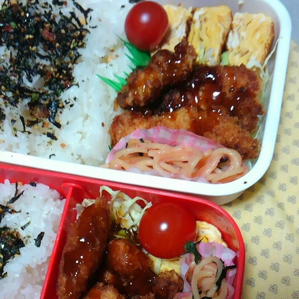 Snapdishの料理写真:チキンカツ弁当♪|ころりんさん