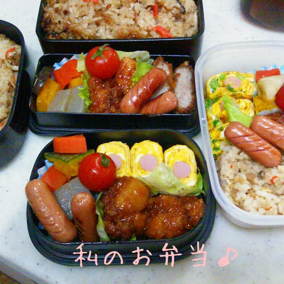 三人分弁当♪|ころりんさん