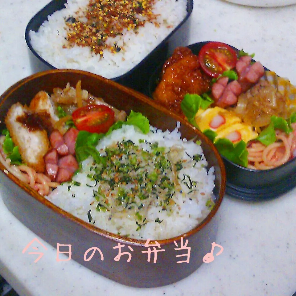 Snapdishの料理写真:二人分弁当♪|ころりんさん