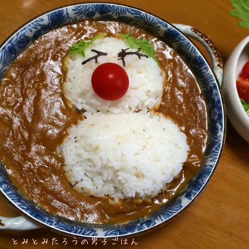 インスタントなカレーの雪だるま♪|とみとみたろうの男子ごはん♪さん