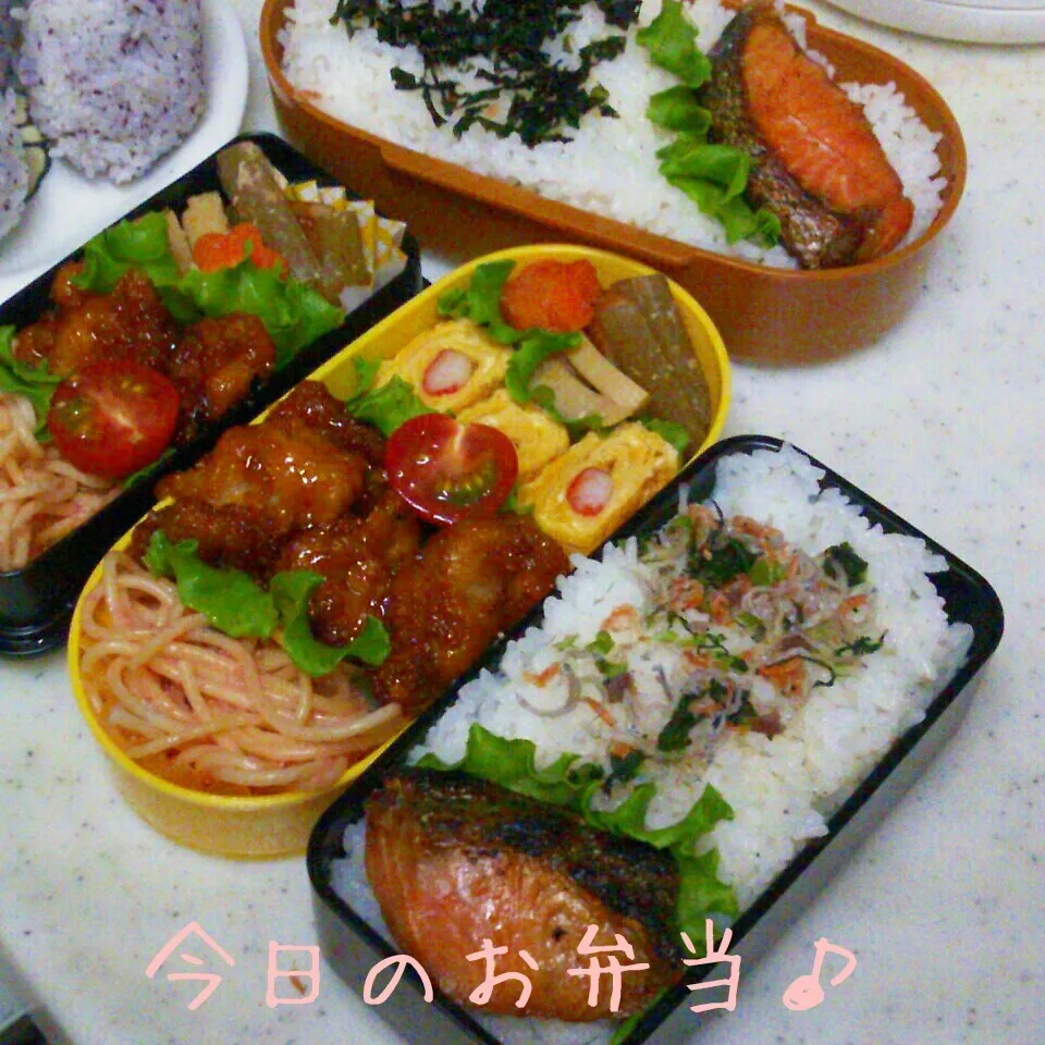 Snapdishの料理写真:鮭弁当♪|ころりんさん