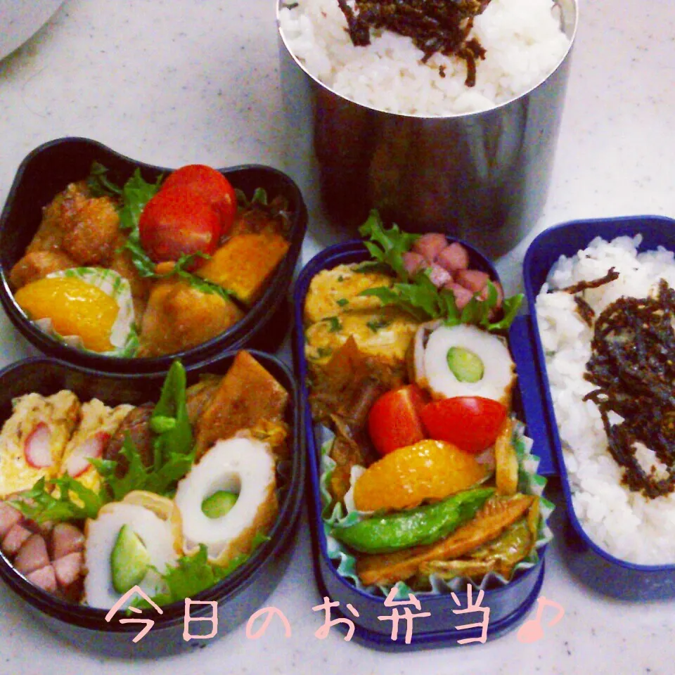 Snapdishの料理写真:二人分お弁当♪|ころりんさん