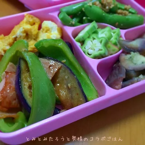 生のオクラ入り弁当〜！|とみとみたろうの男子ごはん♪さん