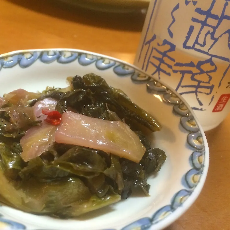 おつまみの高菜胡麻油炒め〜！|とみとみたろうの男子ごはん♪さん