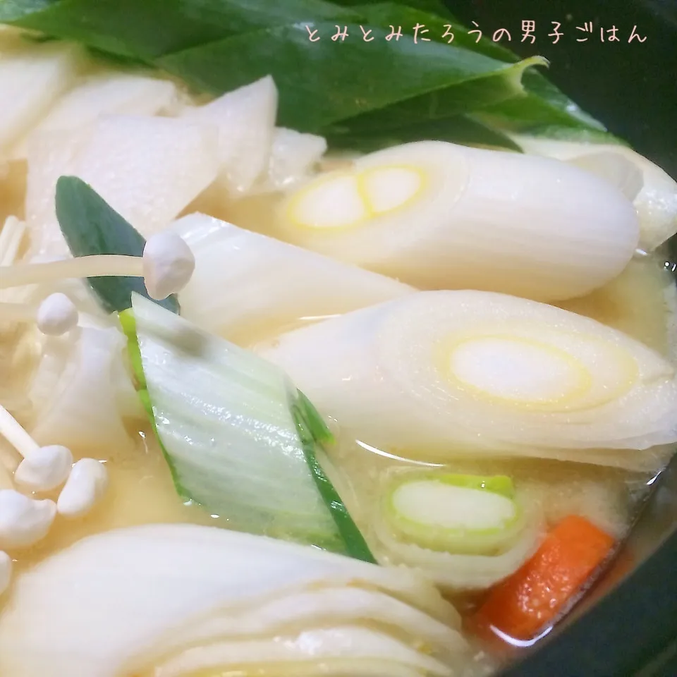 下仁田ネギ入り鶏野菜味噌鍋〜！！|とみとみたろうの男子ごはん♪さん