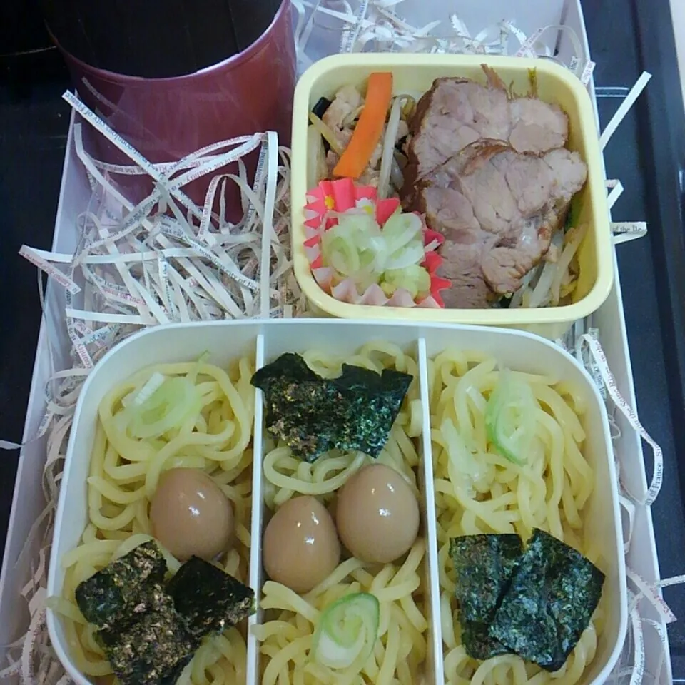 娘弁当★ 自家製チャーシューつけ麺|ち〜さん