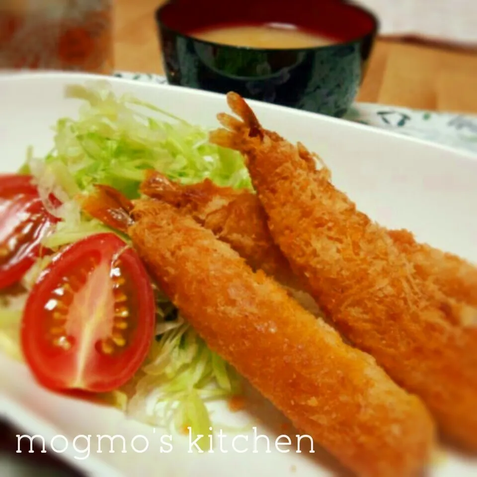 海老フライ　今日の晩ご飯|mogmoさん