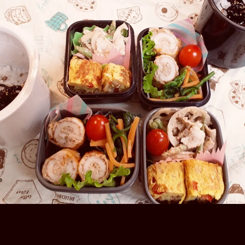 Snapdishの料理写真:高1&中2 男子弁当|みなみなさん