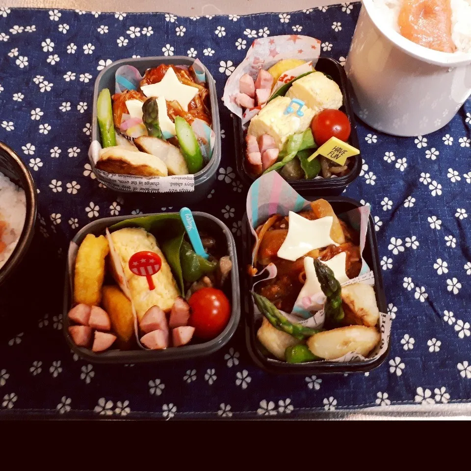 Snapdishの料理写真:中3&中1男子弁当 371|みなみなさん