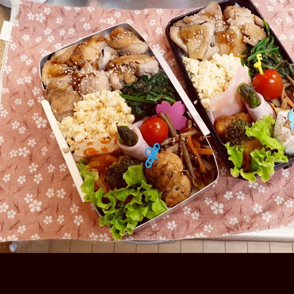 Snapdishの料理写真:中3&中1男子弁当 320|みなみなさん