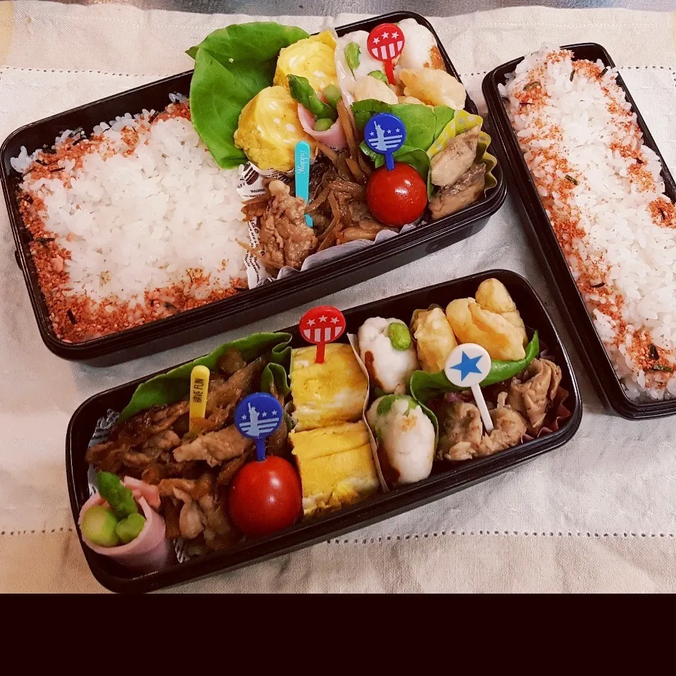 Snapdishの料理写真:中3&中1男子弁当 306|みなみなさん