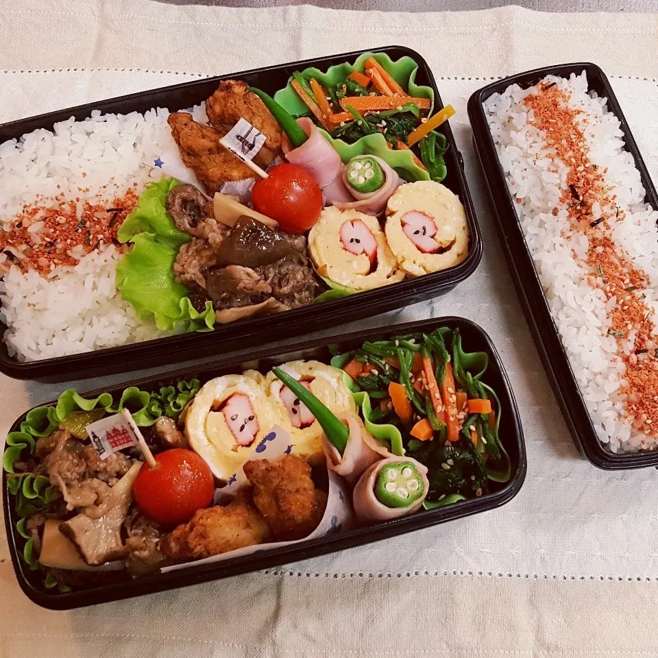 Snapdishの料理写真:中3&中1男子弁当 302|みなみなさん