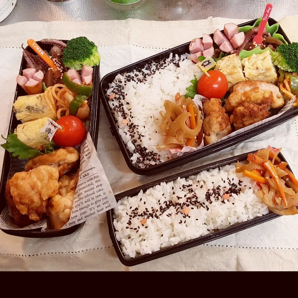 Snapdishの料理写真:中3&中1男子弁当 300|みなみなさん