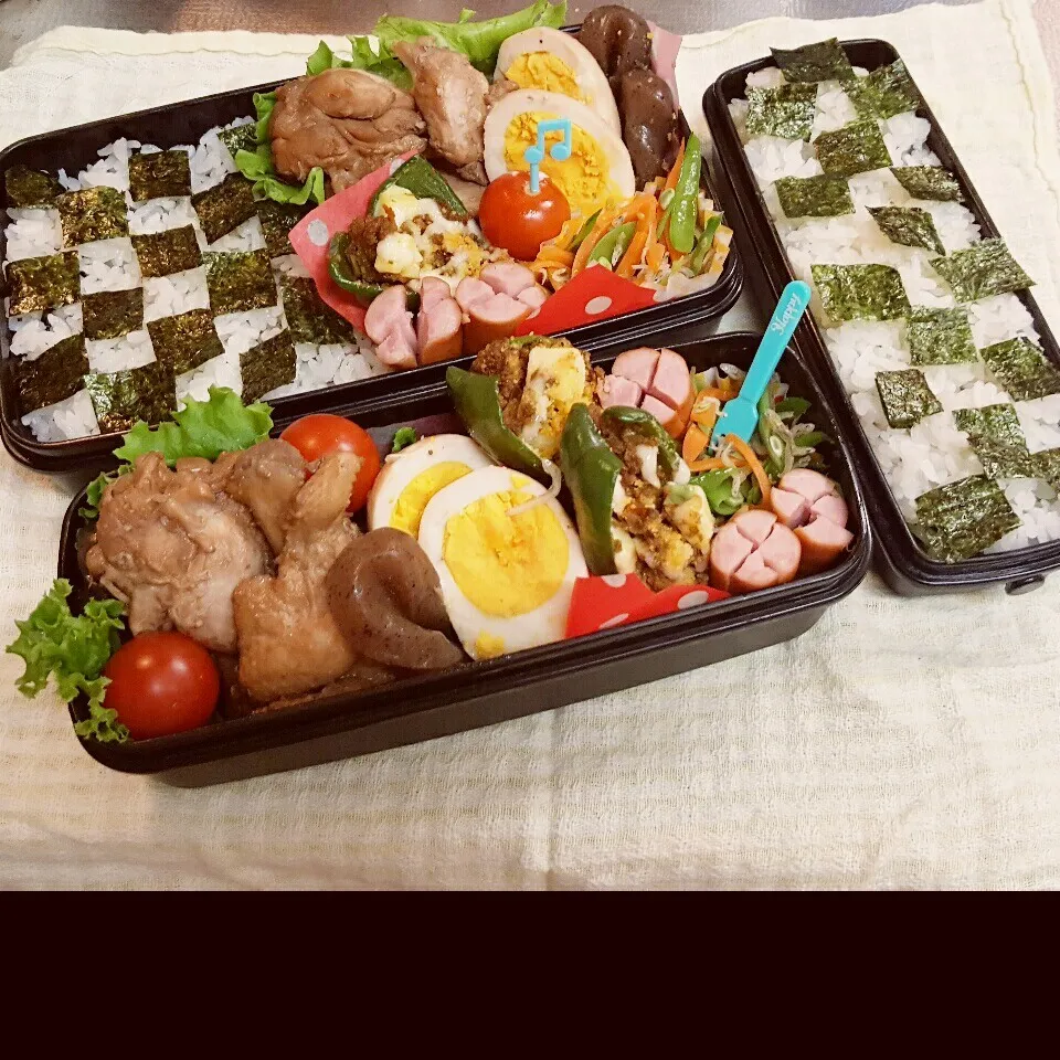 Snapdishの料理写真:中3&中1男子弁当 277|みなみなさん