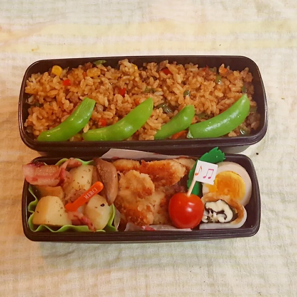 Snapdishの料理写真:中1男子弁当　97|みなみなさん