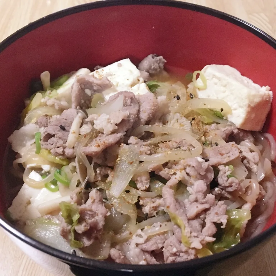 豚肉で肉豆腐|まぁたんさん