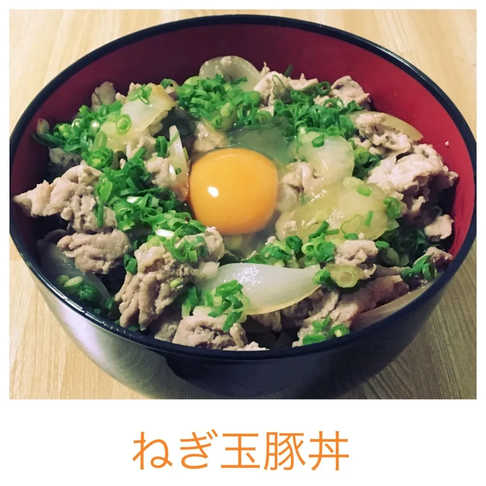 ねぎ玉豚丼|まぁたんさん