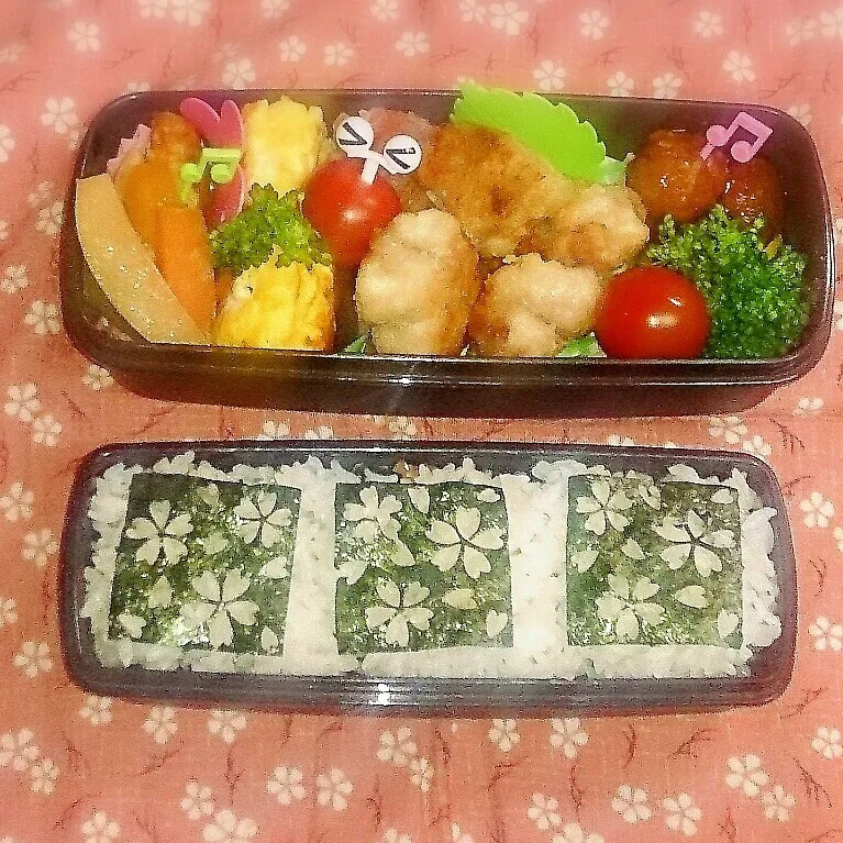 Snapdishの料理写真:中1男子弁当   ①|みなみなさん