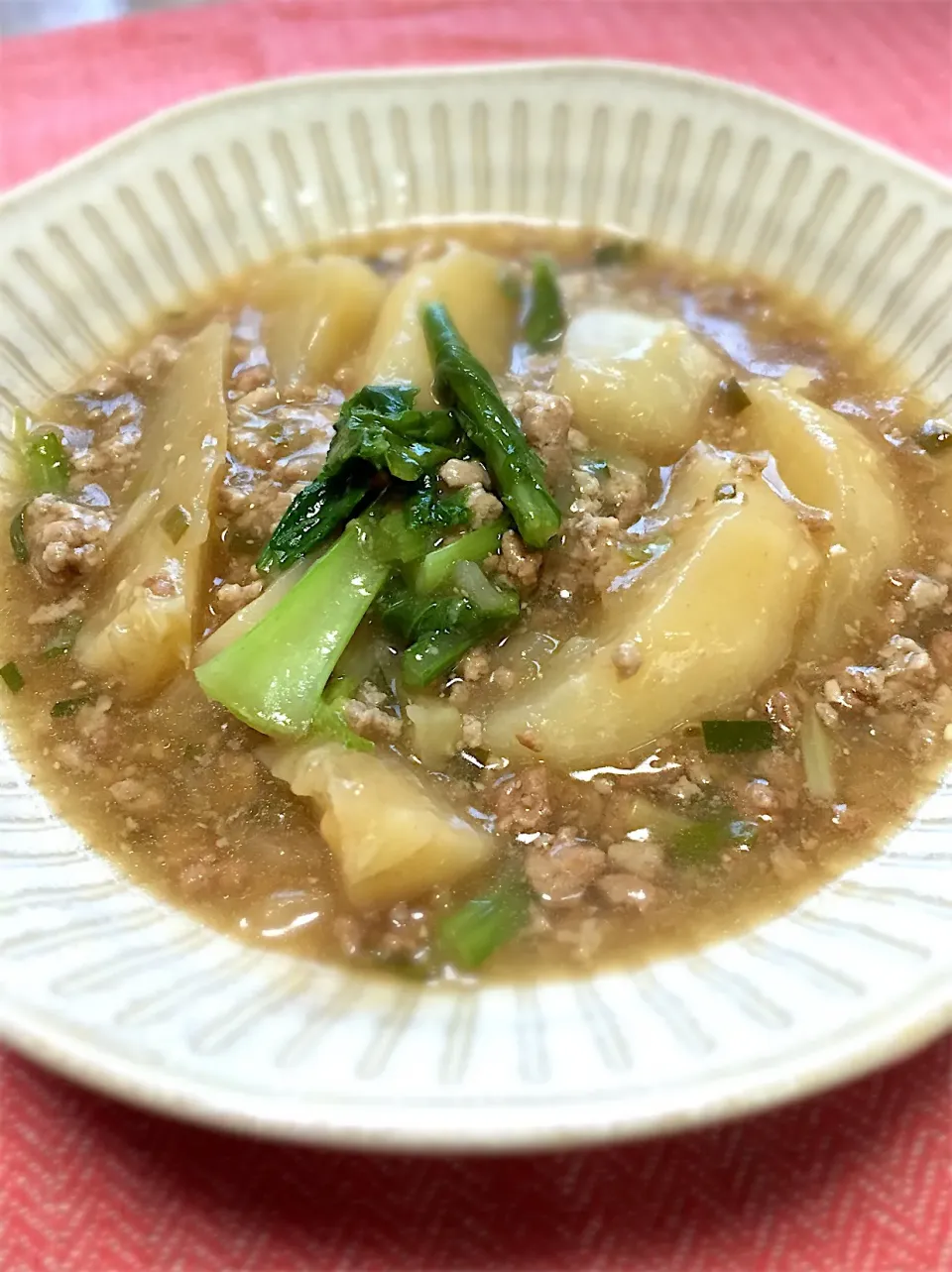 かぶの肉味噌あんかけ|くっきいママさん