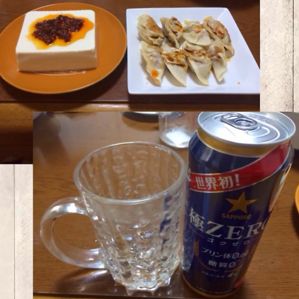 餃子＆冷奴＆ビール|まぁたんさん