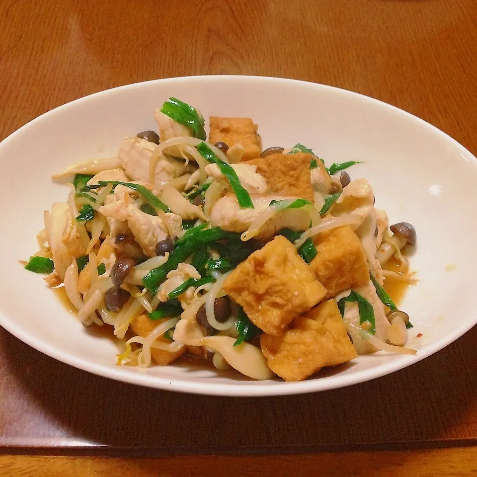 鶏と厚揚げ野菜炒め|まぁたんさん