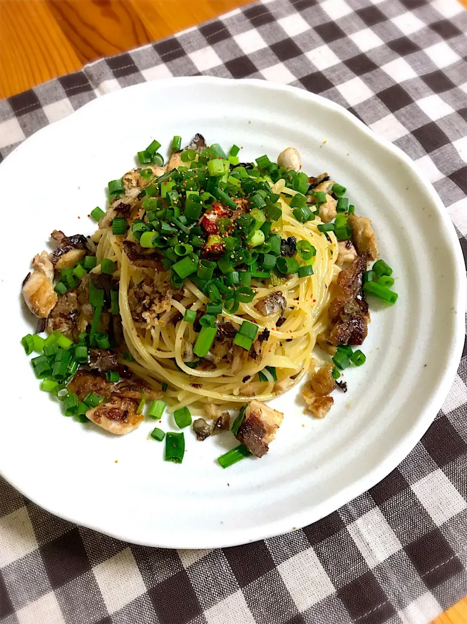 秋さばと万能ねぎのスパゲッティーニ|sayaさん