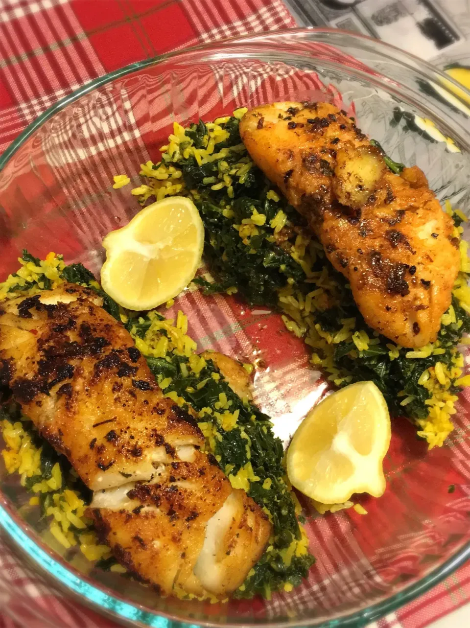 Seared Cod & Saffron Rice with Lemon-Butter Pan Sauce  #blueapron|Jonathan Aさん