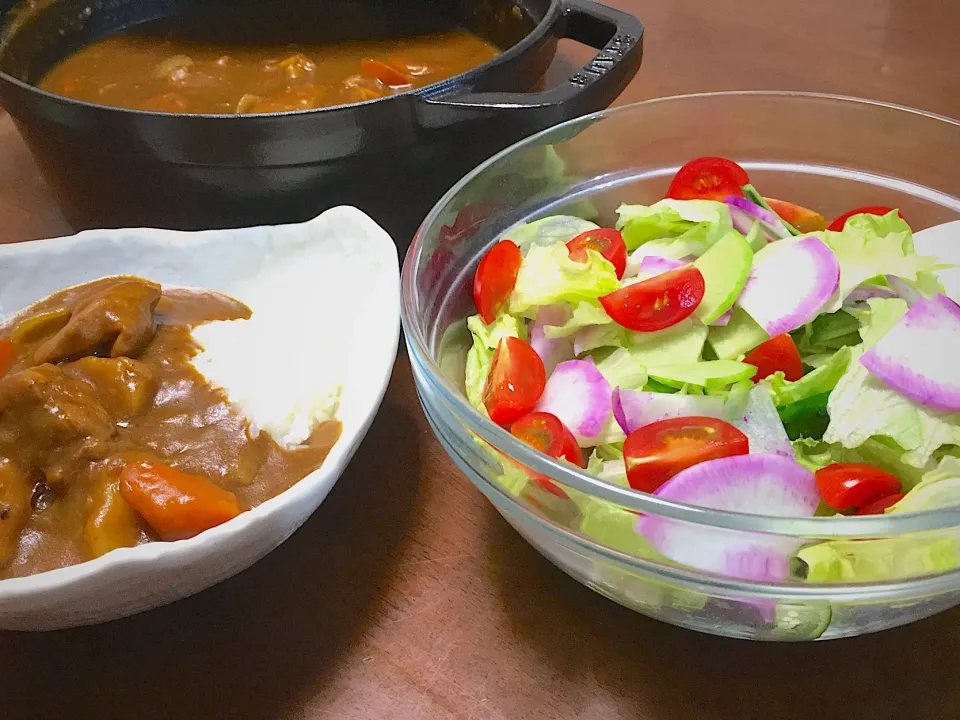 staubカレーとカラフル大根サラダ|hhmamaさん