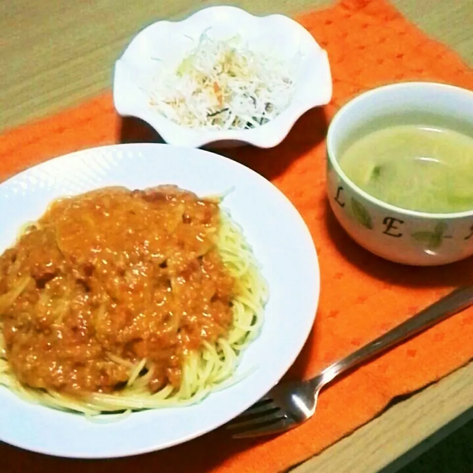 カニのトマトクリームがけスパゲッティ|やこめし亭さん