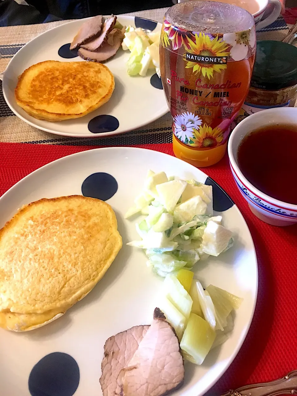 豆腐パンケーキ、朝ごはん|ありすさん