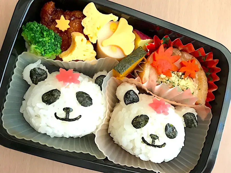 Snapdishの料理写真:保育所もみじパンダ弁当|みーさん