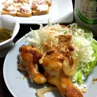 バーベキュー風味の鳥手羽中焼き|usabeさん