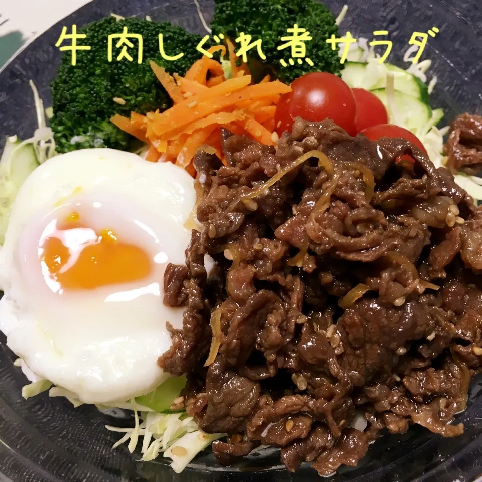 Snapdishの料理写真:牛肉しぐれ煮サラダ|chiezooさん