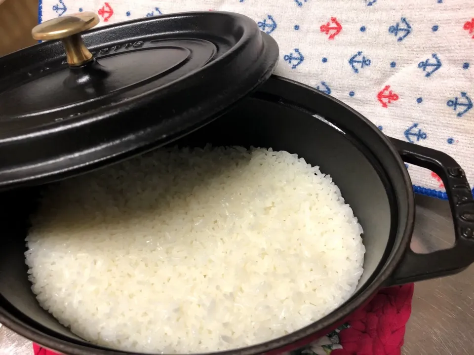 Staubで白米…美味しい❤️|masasho's momさん