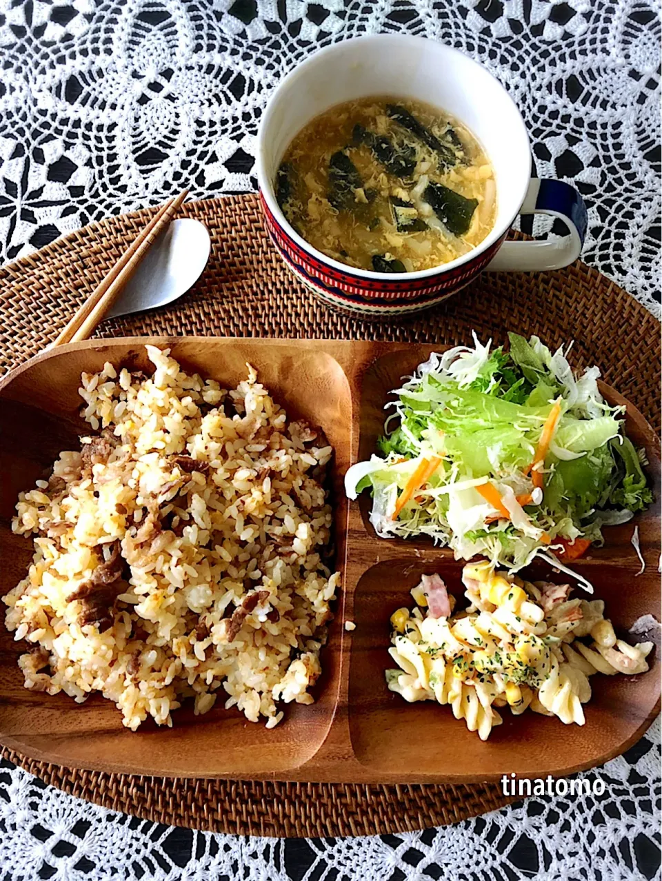 鰹節とお醤油だけで炒飯プレート😀👌|Tina Tomoko😋さん