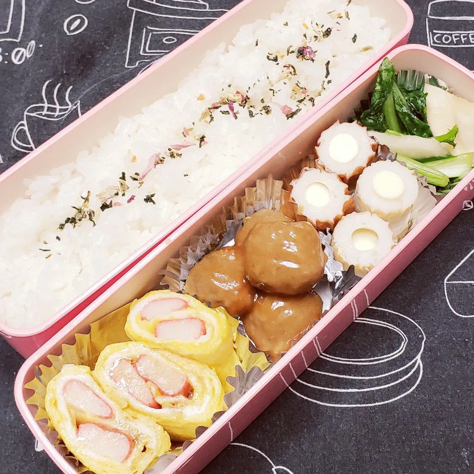 娘のお弁当|きつねこかあさんさん