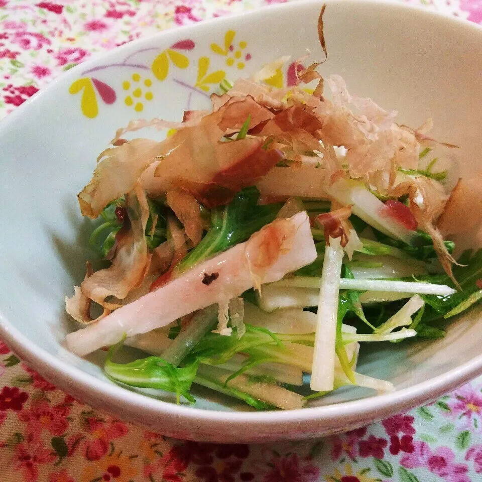 長芋と水菜の梅肉和え|チャッティーさん