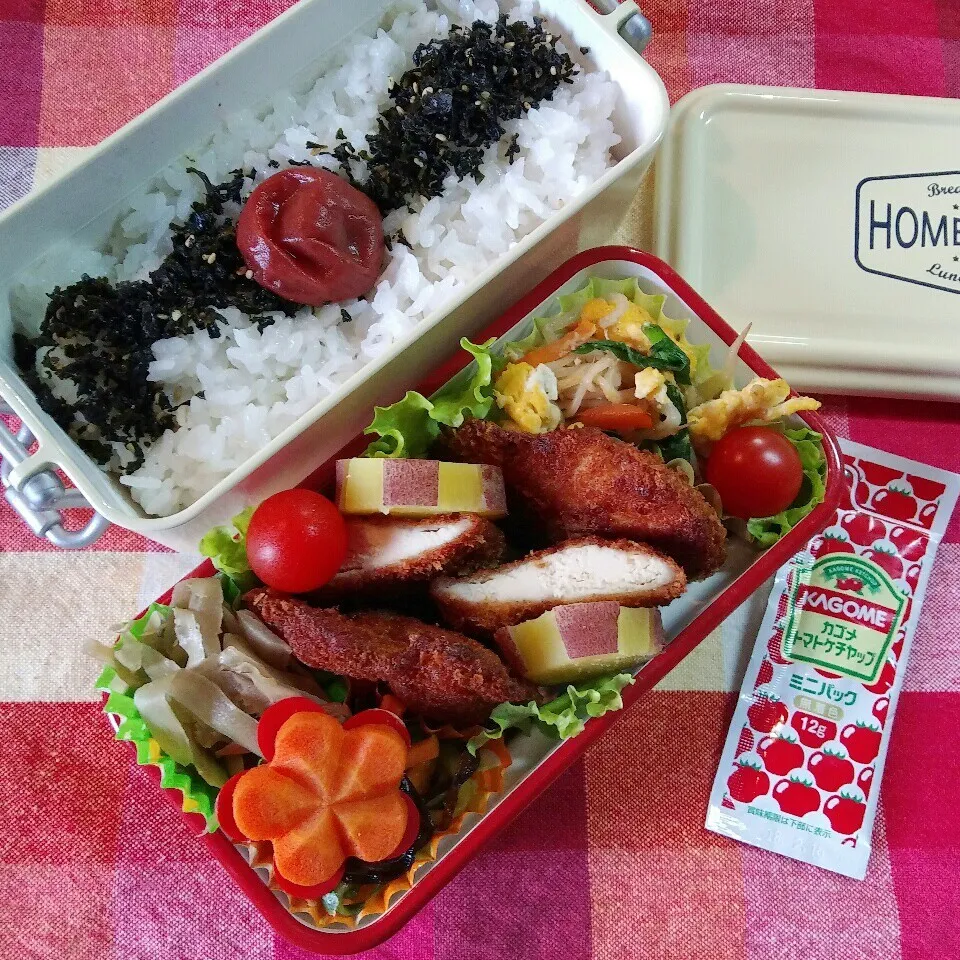 Snapdishの料理写真:チキンカツのお弁当|チャッティーさん