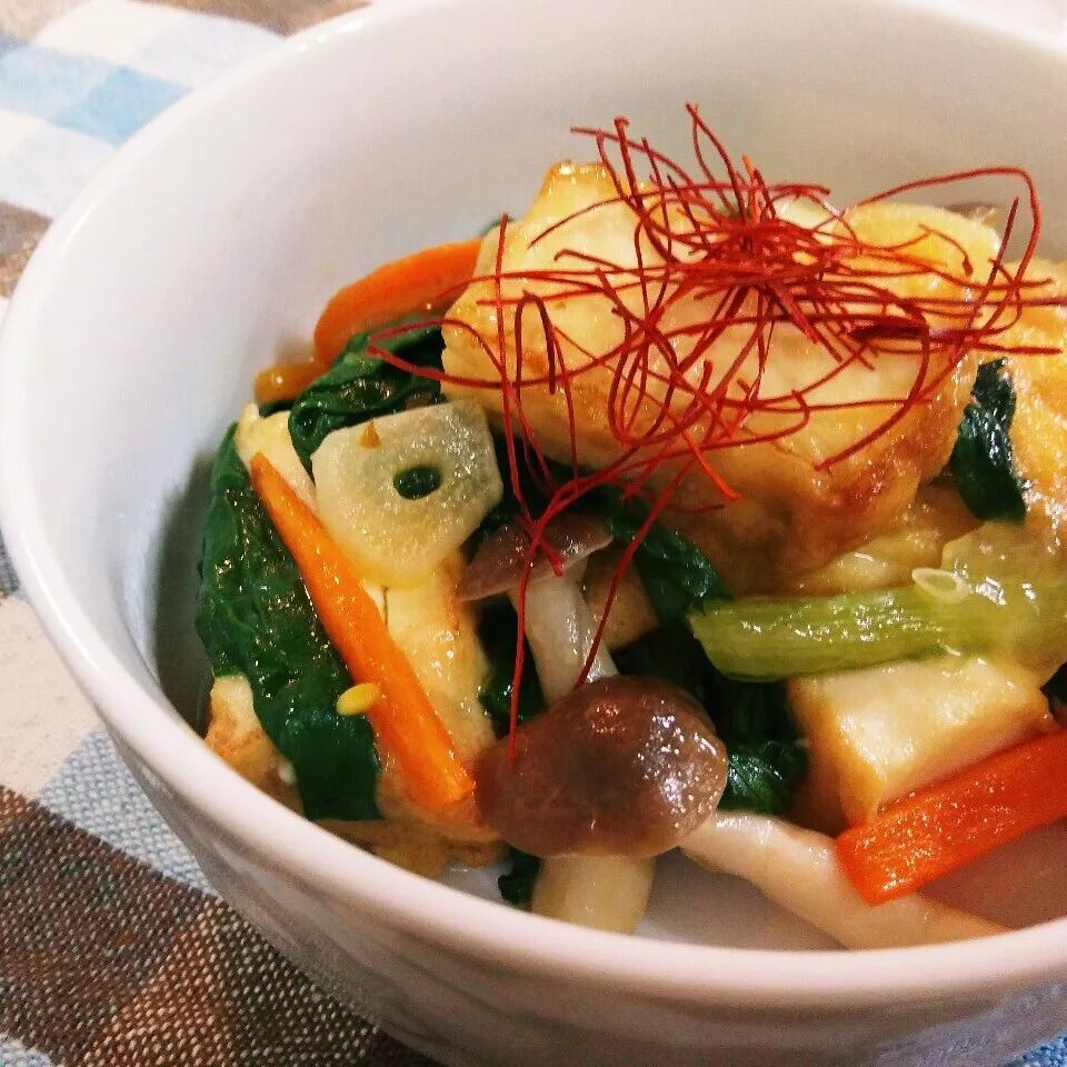厚揚げと野菜の炒め物|チャッティーさん