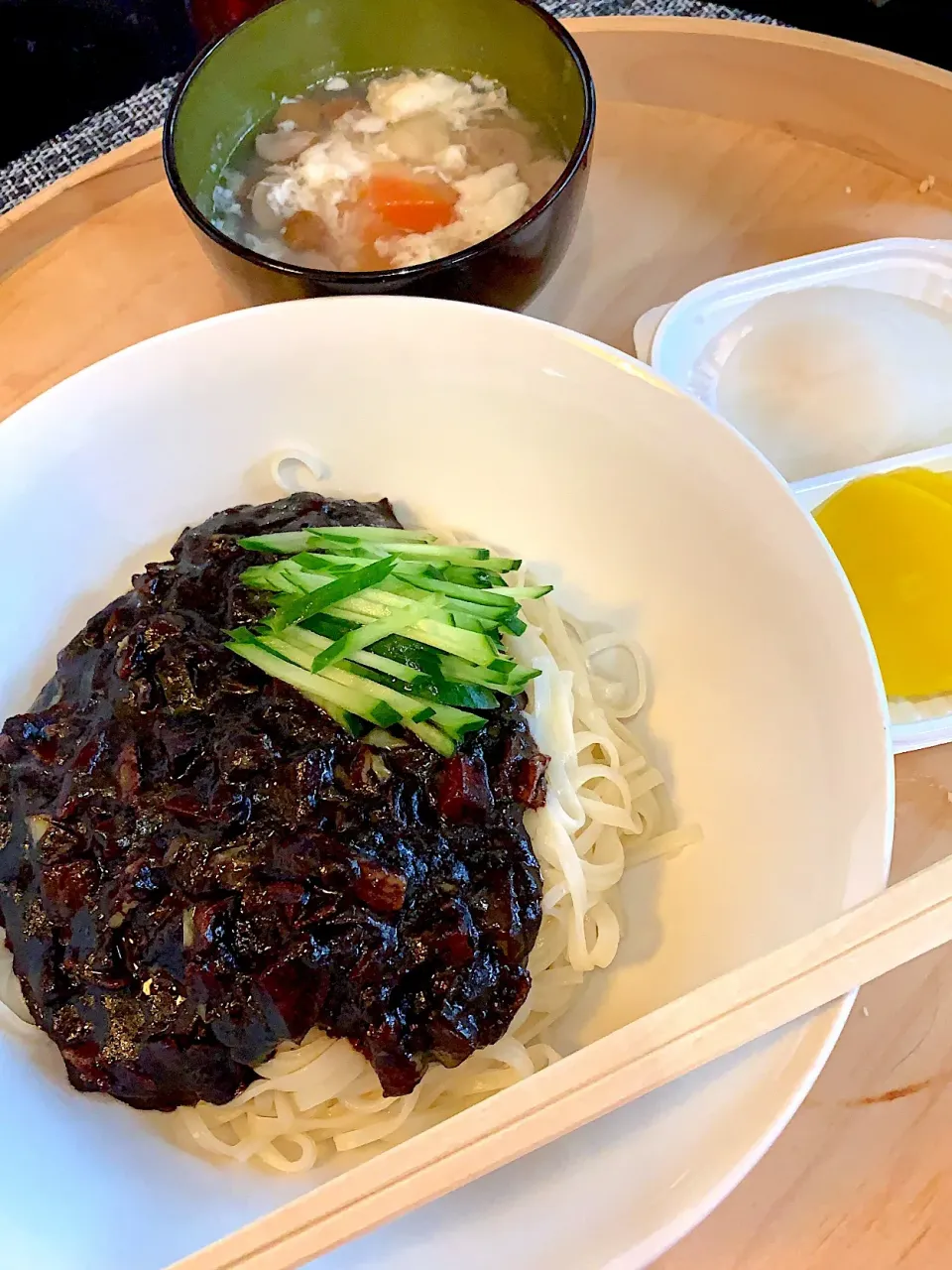 Snapdishの料理写真:韓国ジャジャ麺作ってみた！|紫…さん