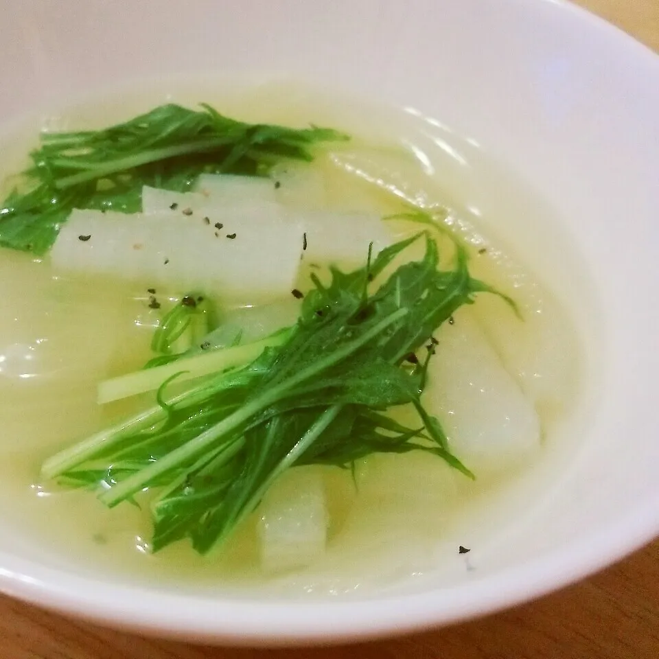 大根と水菜のスープ|チャッティーさん