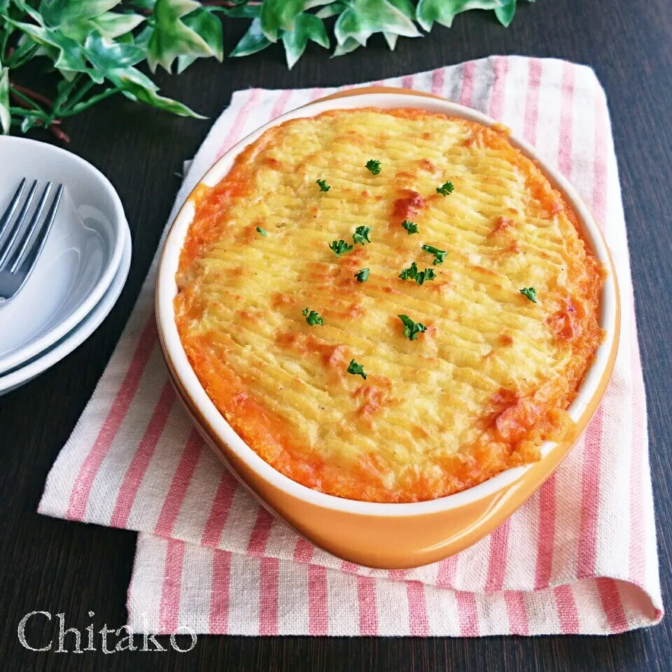 レンジとトースターで超簡単♡秘密のやみつきシェパーズパイ♡|ちたこさん