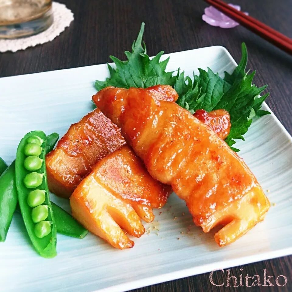 旬♪筍の甘辛肉巻き♡ご飯もお酒も進みます♡|ちたこさん