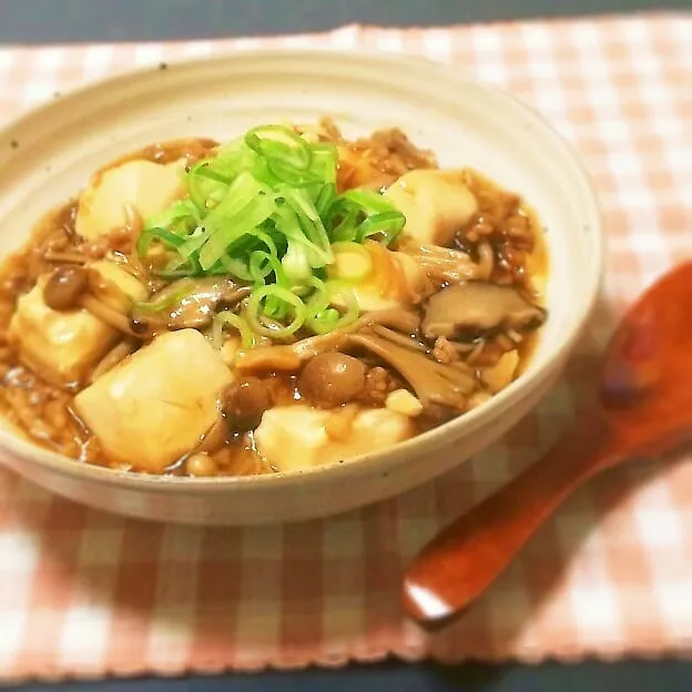 子供もOK☆きのこの和風麻婆豆腐【簡単＊節約】|ちたこさん