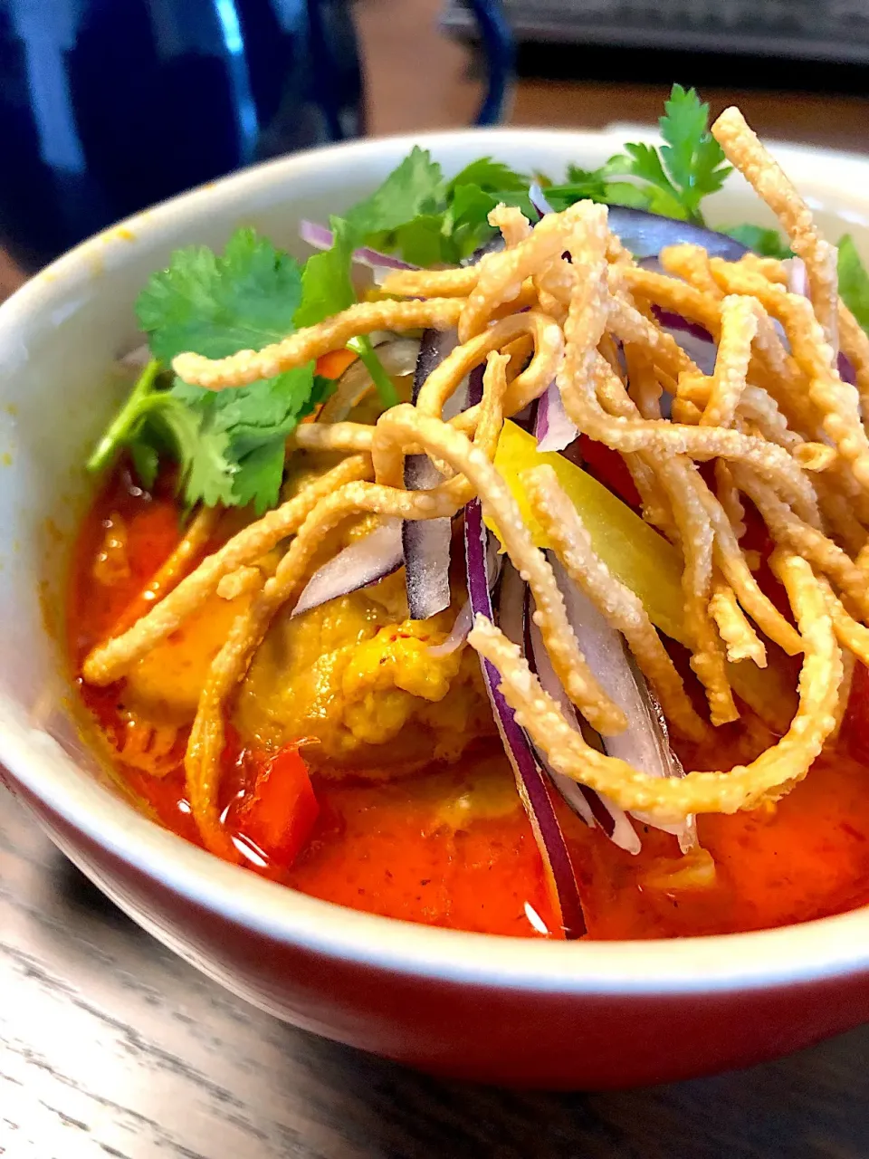 お友達が作ってくれた😋カオソーイ🍜🥵辛くて旨い😋|harumakiさん