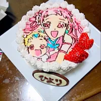 手作りプリキュアケーキ